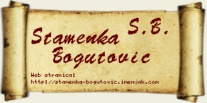 Stamenka Bogutović vizit kartica